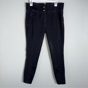 Horze Women's Riding Breeches Equestrian-Black Denim-Full Seat-US Size 32